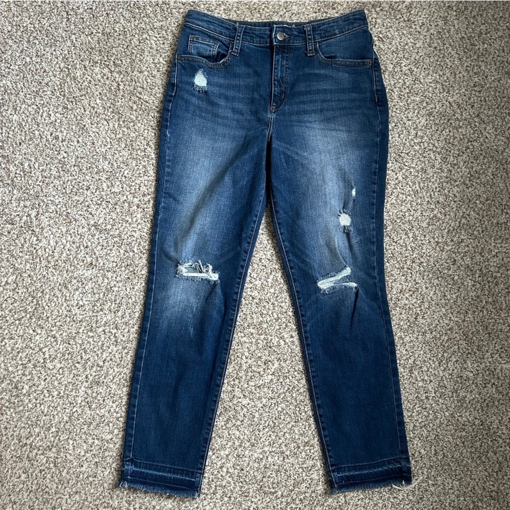 Universal Thread High Rise Straight Jeans Distressed Denim Casual Streetwear 29